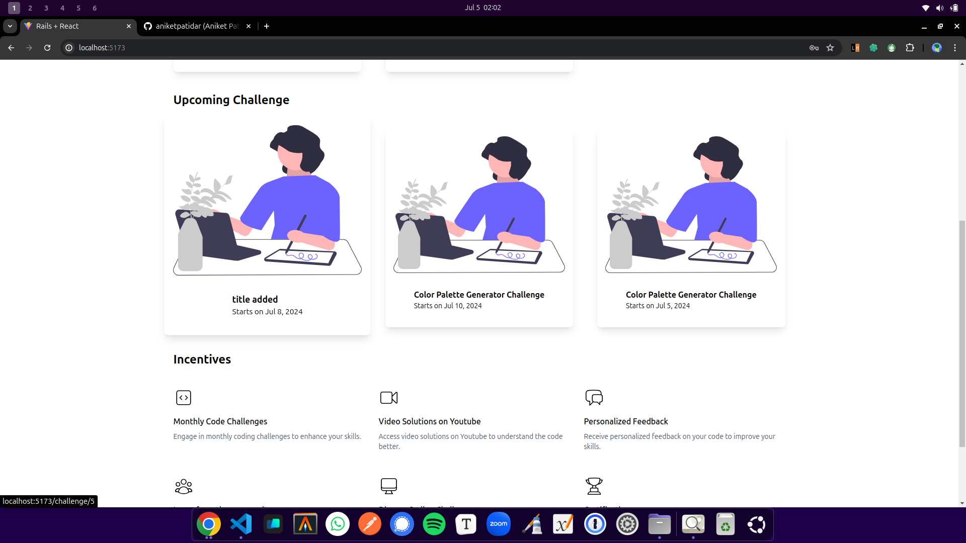 Code Challenges screenshot